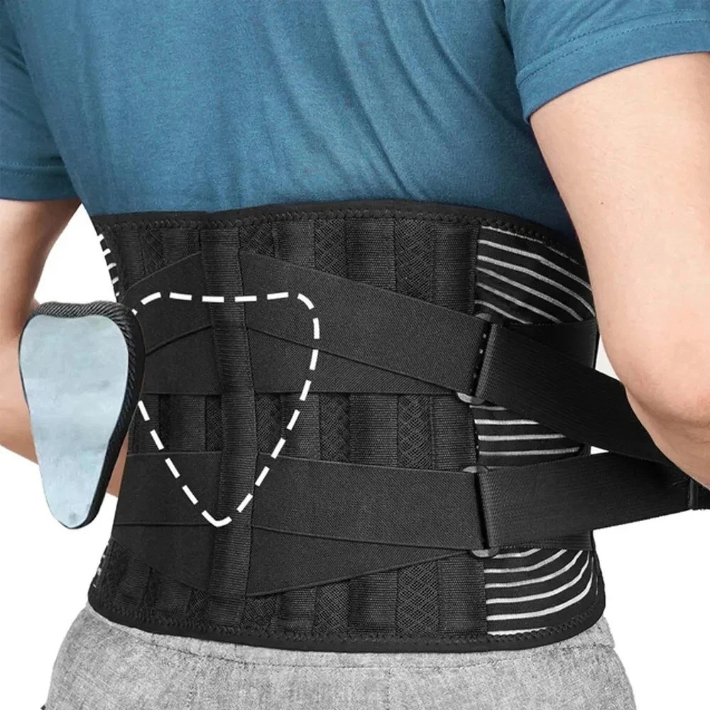 Adjustable Lower Back Brace Lumbar Support Waist Belt for Men Women Pain Relief