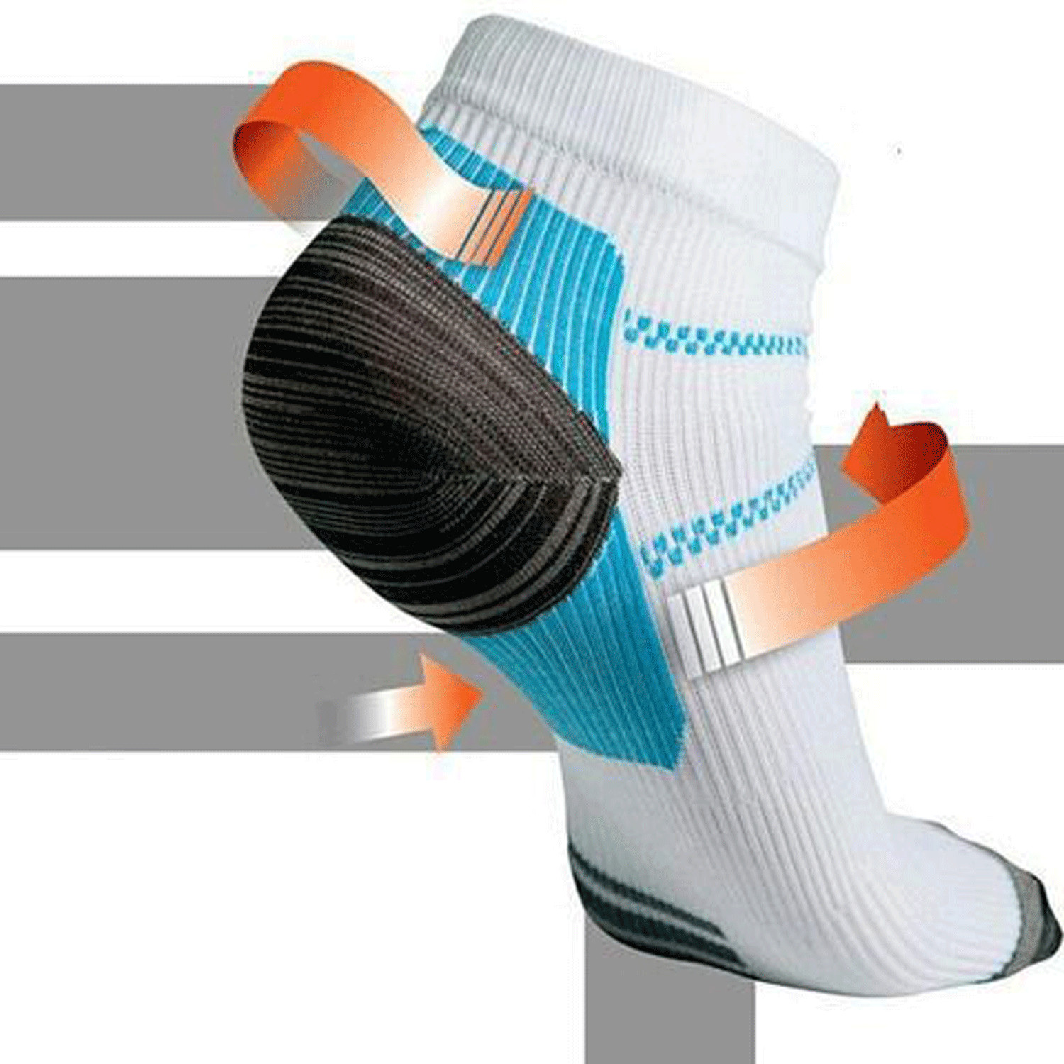 Compression Socks Ankle Support Sleeves Brace Foot Pain Relief Plantar Fasciitis