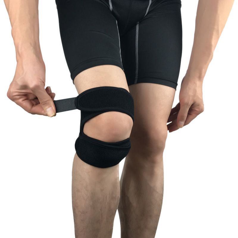 Lycra Sports Knee Brace – Adjustable Support Adult Pain Relief Solid Strap Pads