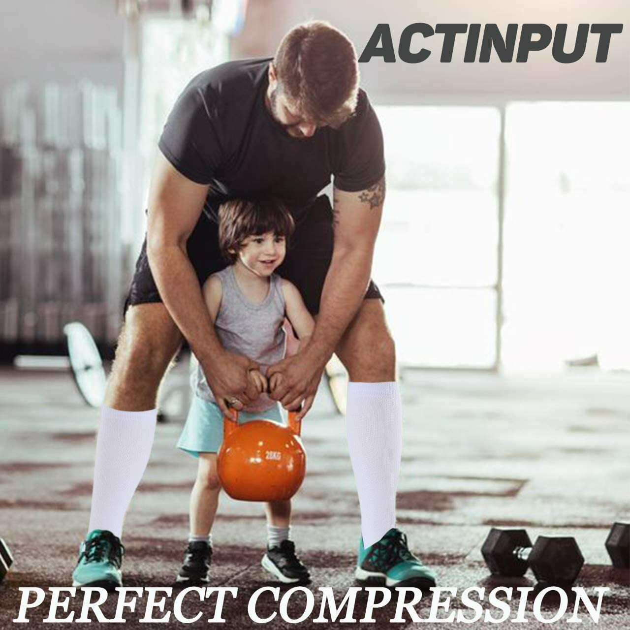 (6 Pairs) Copper Compression Socks 15-20mmHg Graduated Support Mens Womens S-XXL