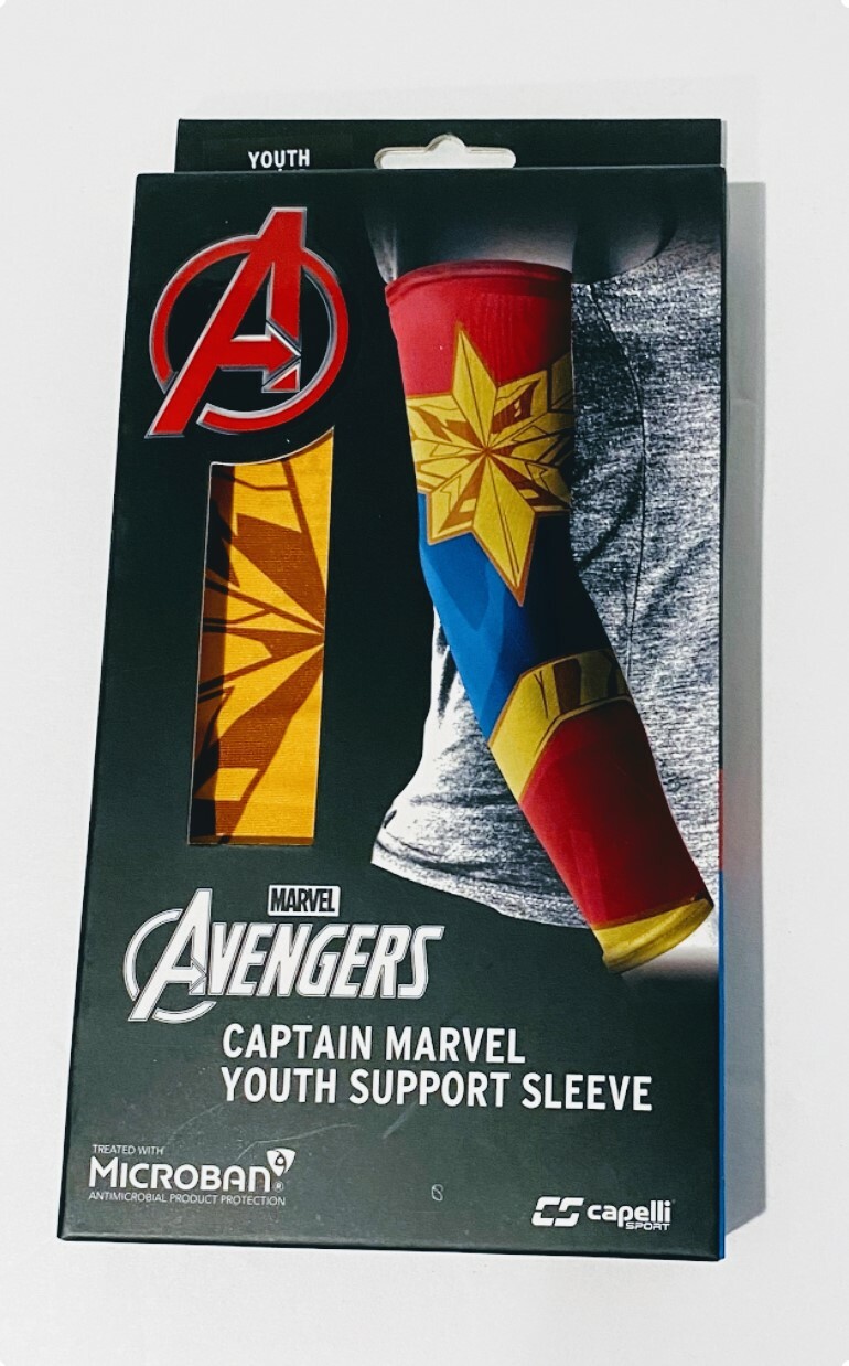 NEW Marvel Avengers Captain Marvel Youth Support Sleeve S/M Small / Medium