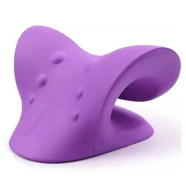 Heated Neck Traction Pillow Cloud Shape Cervical Pain Relief Stretch Massager