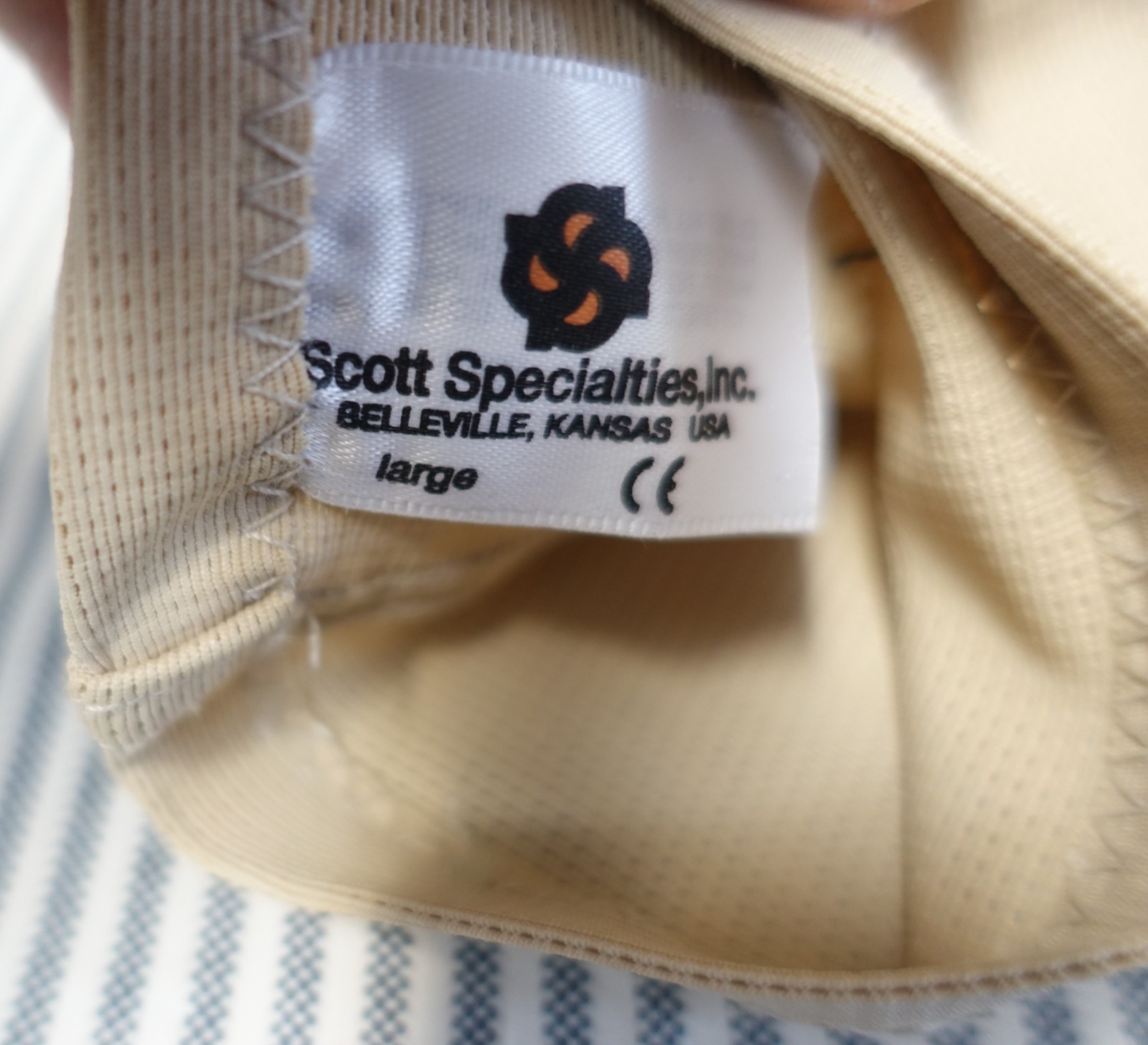SCOTT SPECAILTIES, INC~NIB~0325 BEIGE DOUBLE STRAP ANKLE SUPORT LATEX FREE SZ: L