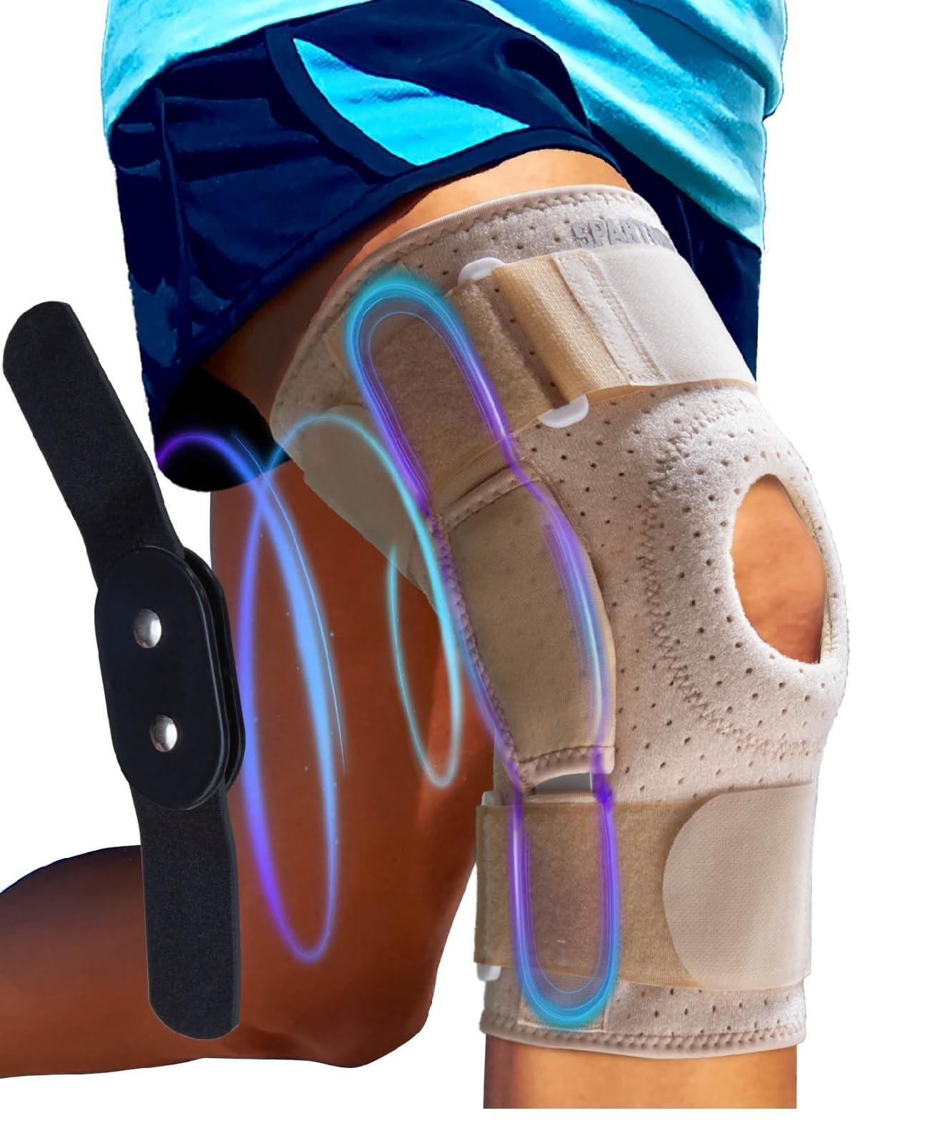 Sparthos Knee Brace – Relieves ACL, MCL, Meniscus Tear, Medium, Desert Beige