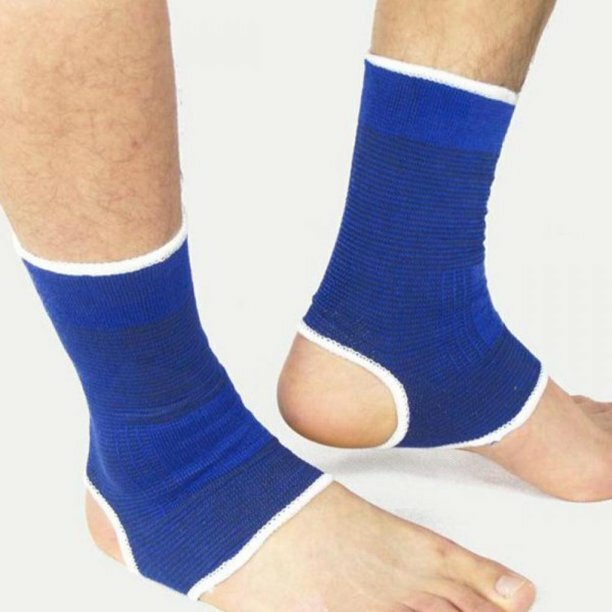 Ankle 2 Piece Brace Elastic Muscle Support Sports Pain Relief Foot Arthritis