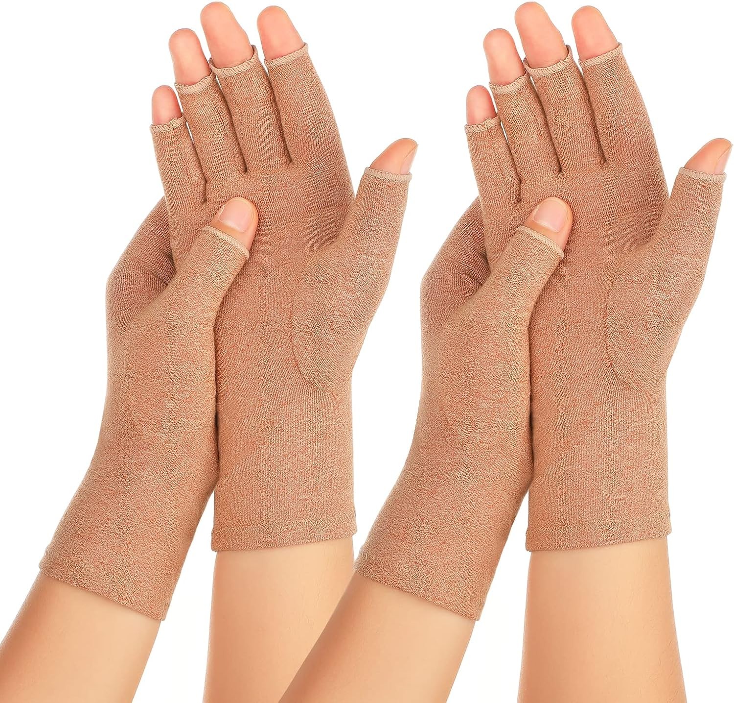 2 Pairs Arthritis Compression Gloves for Women Men Carpal Tunnel Pain Relief
