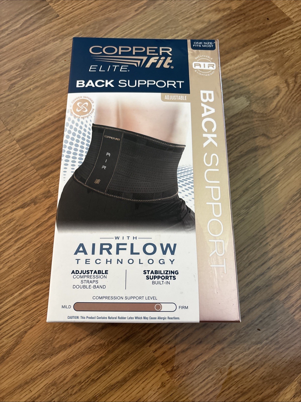 Copper Elite Fit Back Support Airflow Technology Adjustable Support Compression