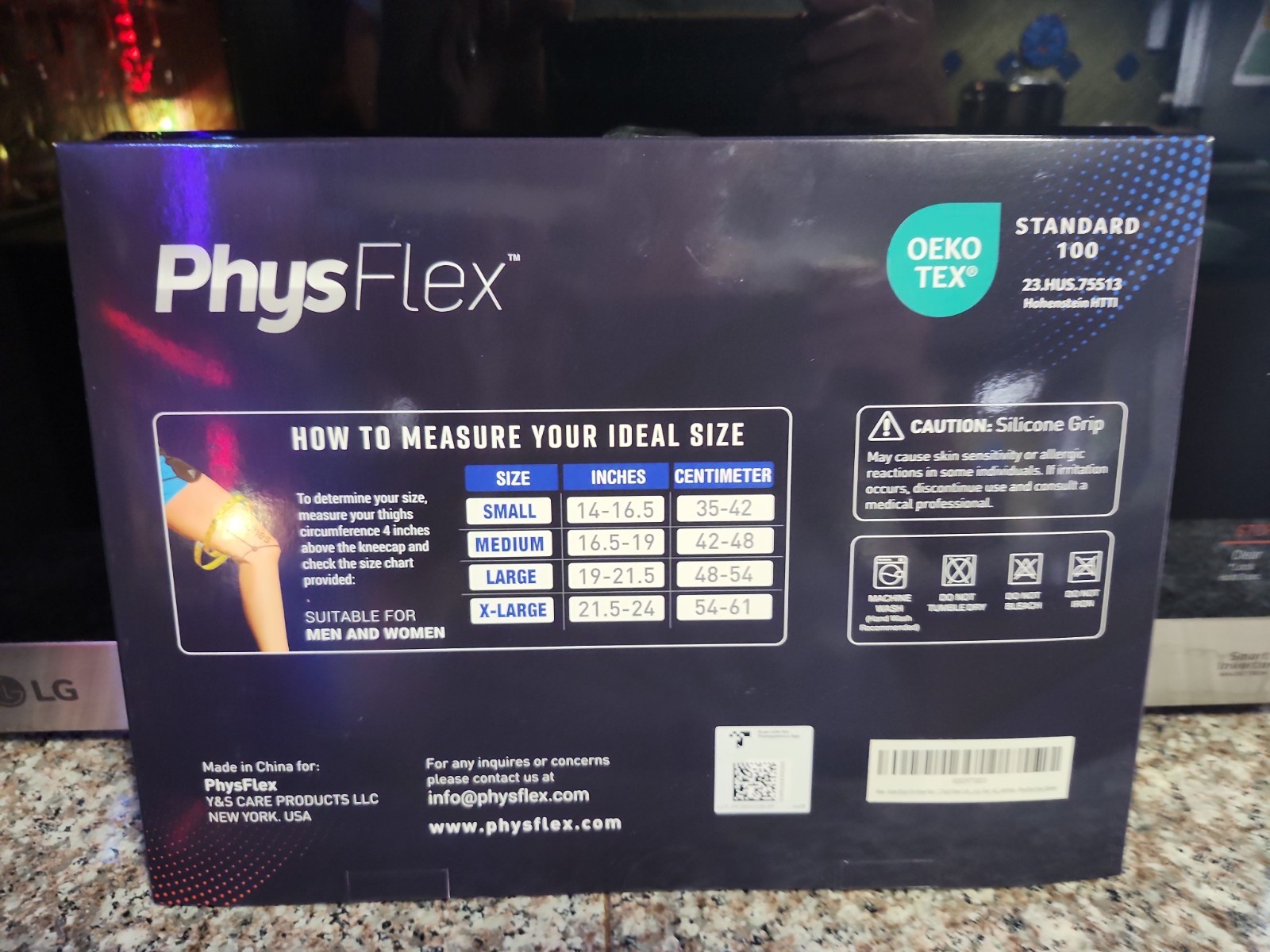 Physflex knee sleeve maximum Targeted support size, Size Large Brand NEW!
