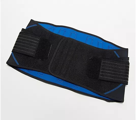 TOMMIE COPPER ADJUSTABLE COMPRESSION BACK BRACE Unisex Size L / XL BLACK / BLUE