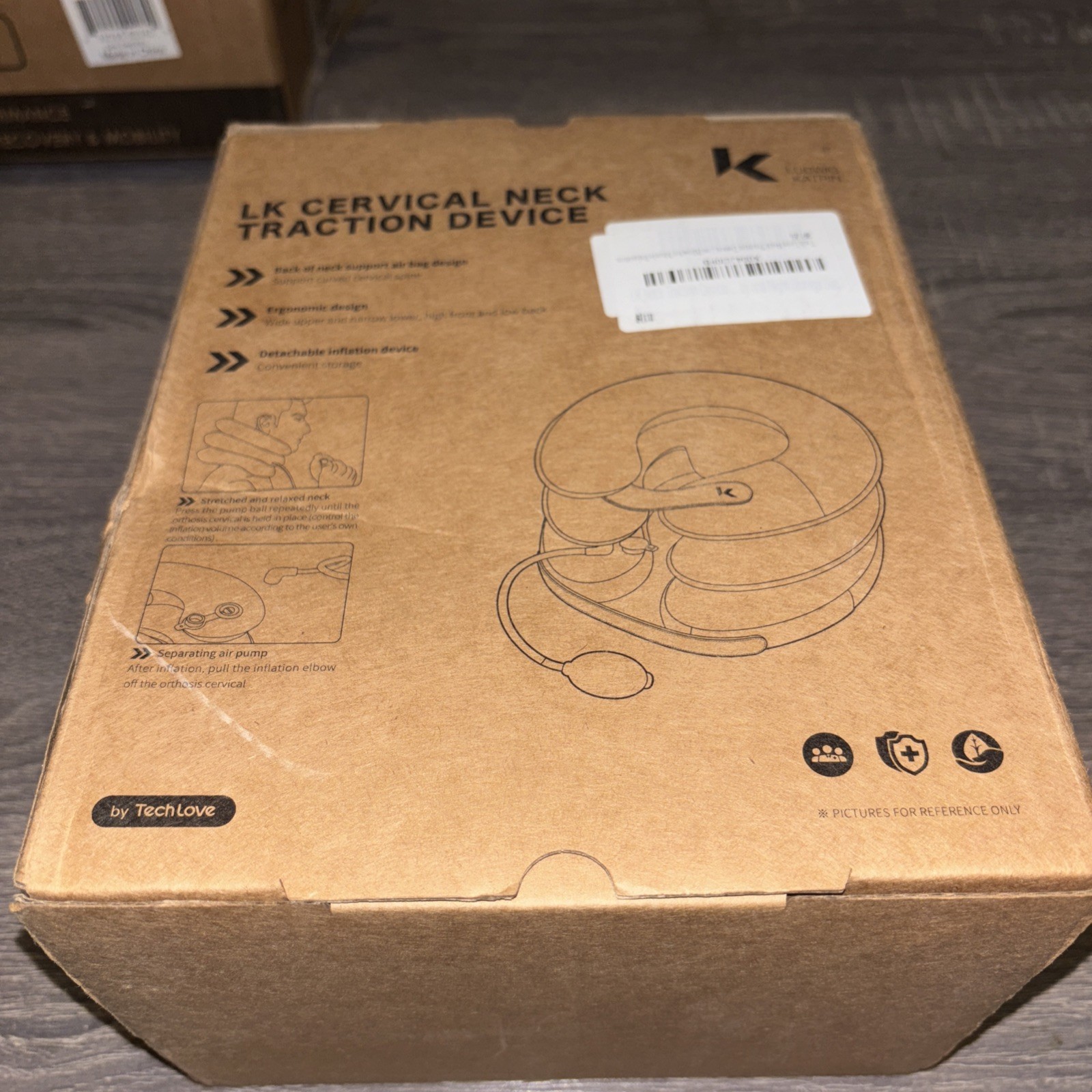 TechLove LK Cervical Neck Traction Device Inflatable Neck Stretcher Pain Relief