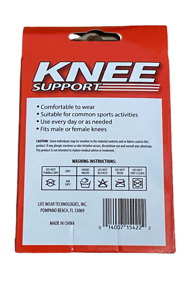 Set of 2 – Nylon Sleeve Knee Support Brace (Pull Over) w/ Elastic – Unisex Blue