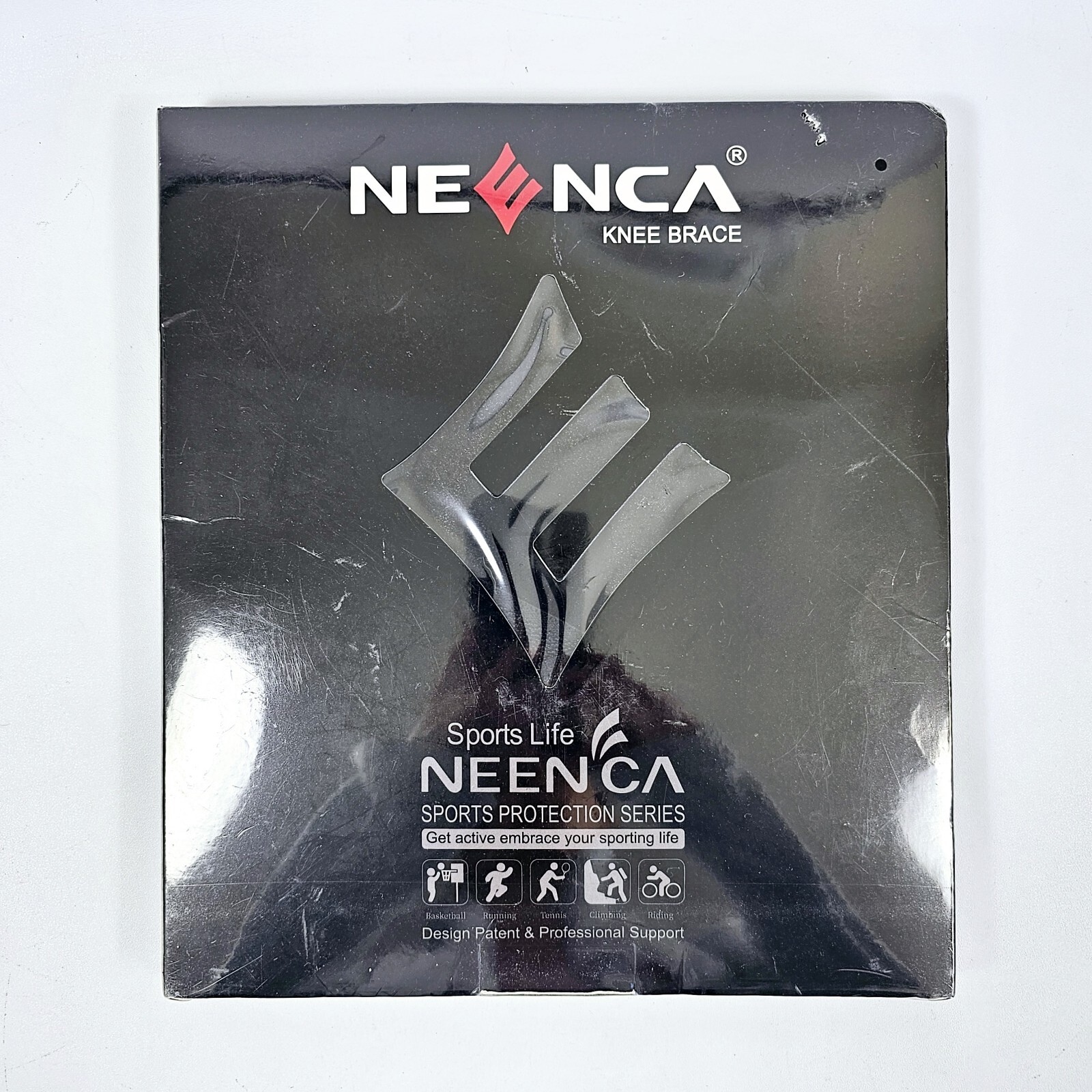 NEENCA XXL Black Knee Brace With Side Stabilizers & Patella Gel Pads Adjustable