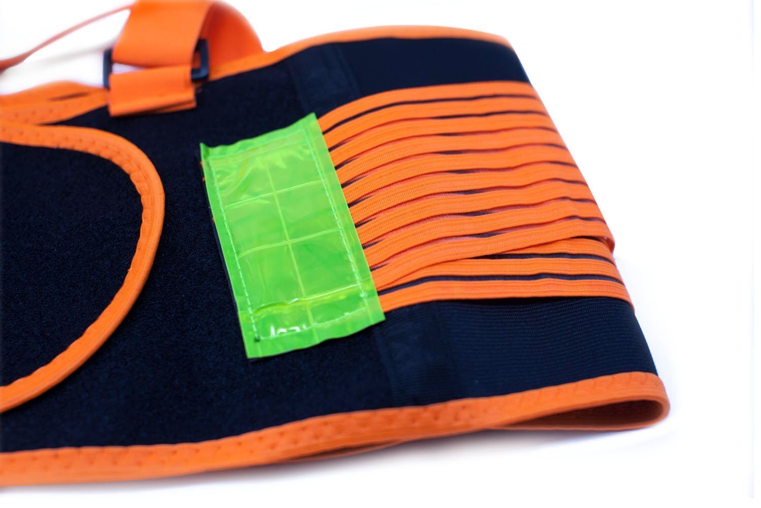 Lifting Support Weight Belt, Reflective Lower Back Brace, Orange (Pack of 1)
