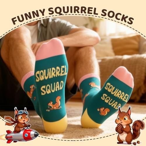 Novelty Crazy Animal Gag Gifts – Quirky Backyard Fox Squirrel Squirrel Squad
