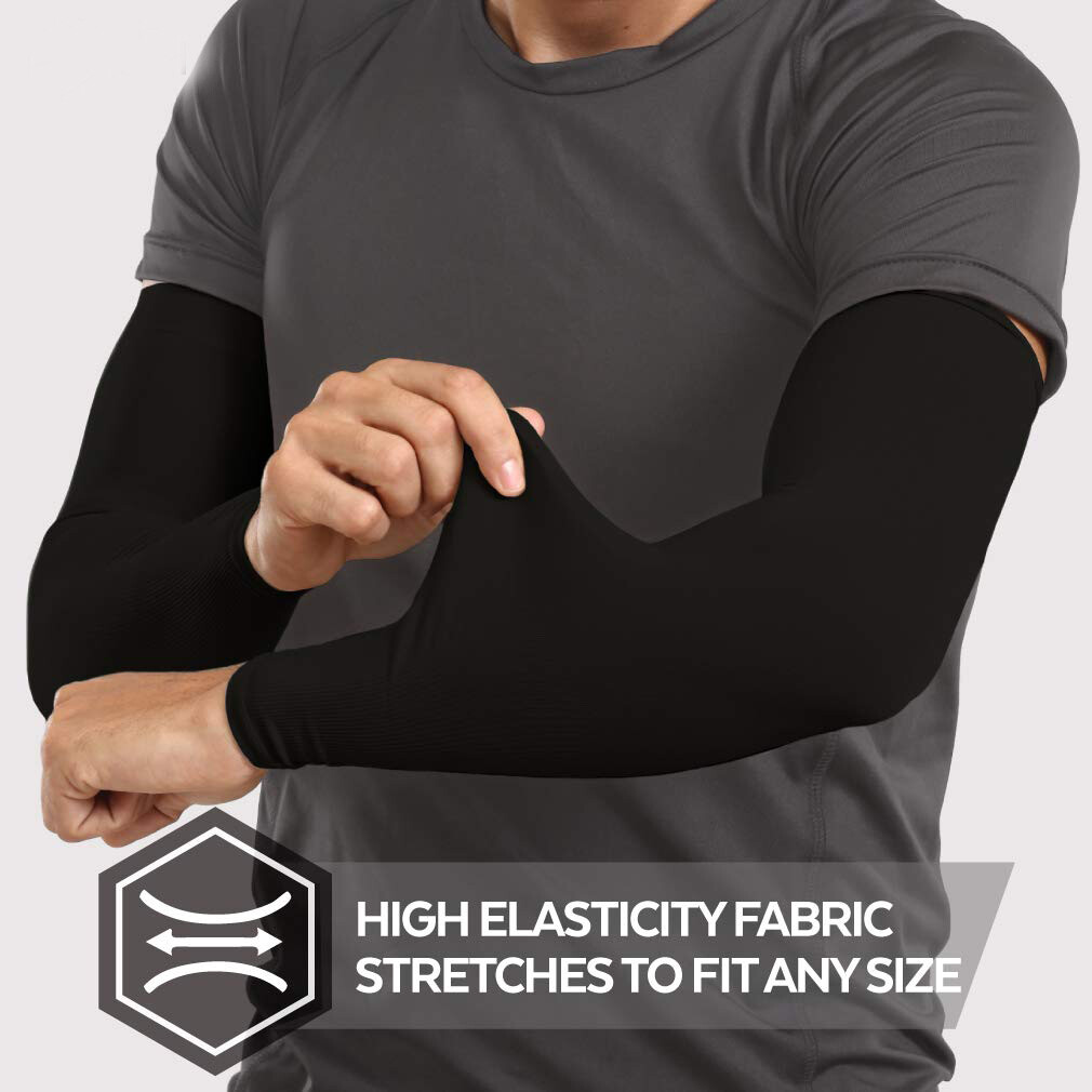 Compression Elbow Support Thigh Arm Sleeve Brace Anti Sun UV For Men Women M-2XL