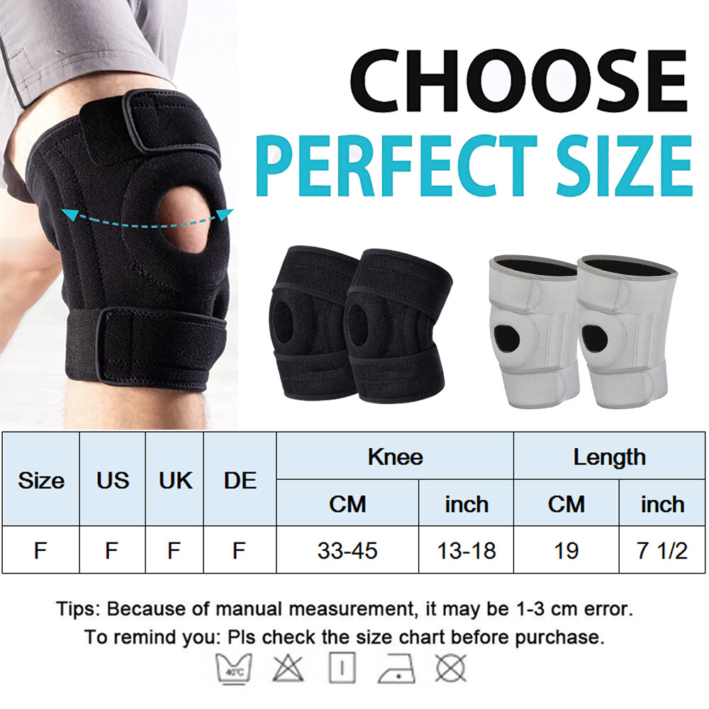 Compression Knee Brace Patella Support Meniscus Tear Sport Pain Arthritis Relief