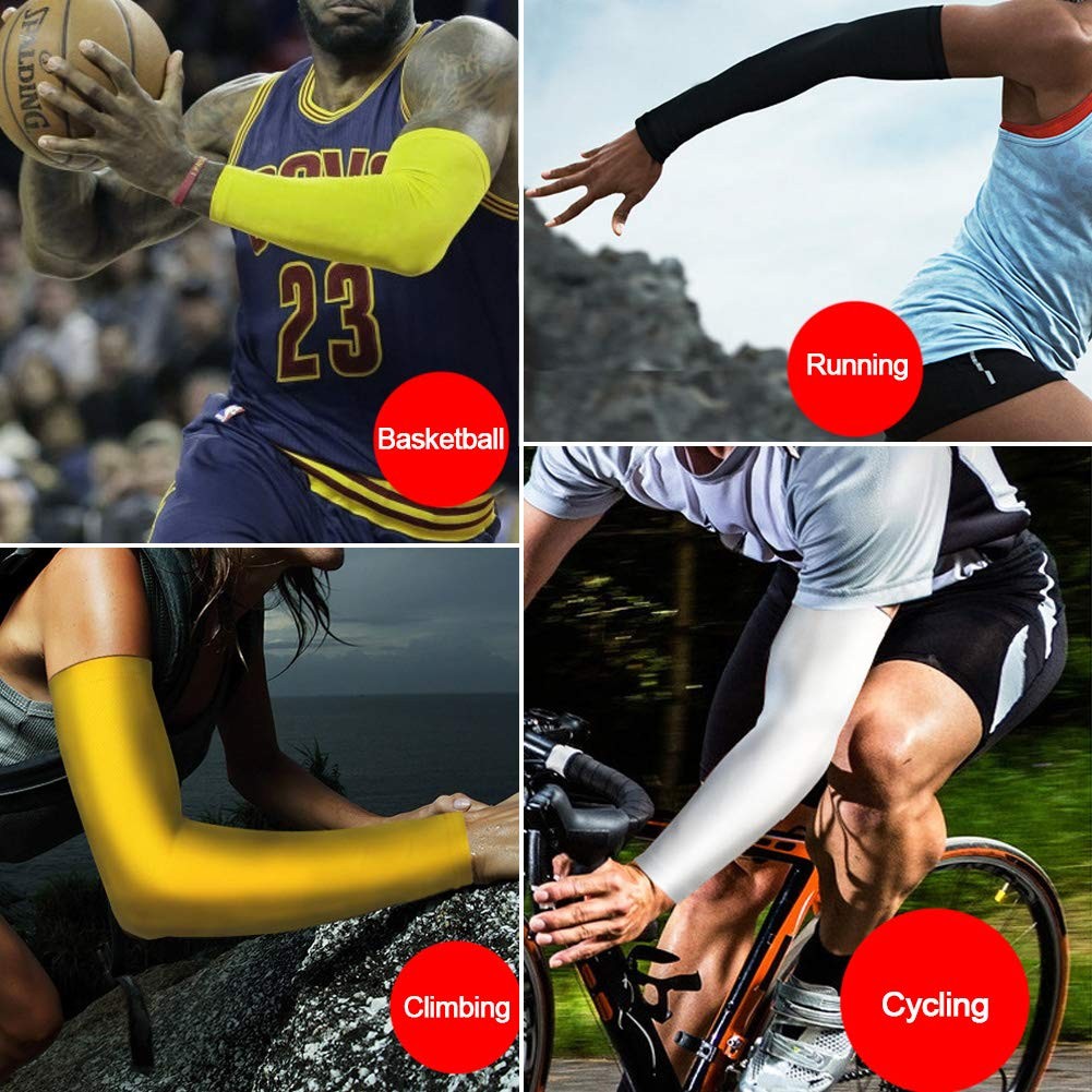 UV Sun Protection Compression Cooling Arm Sleeve for Men Sports