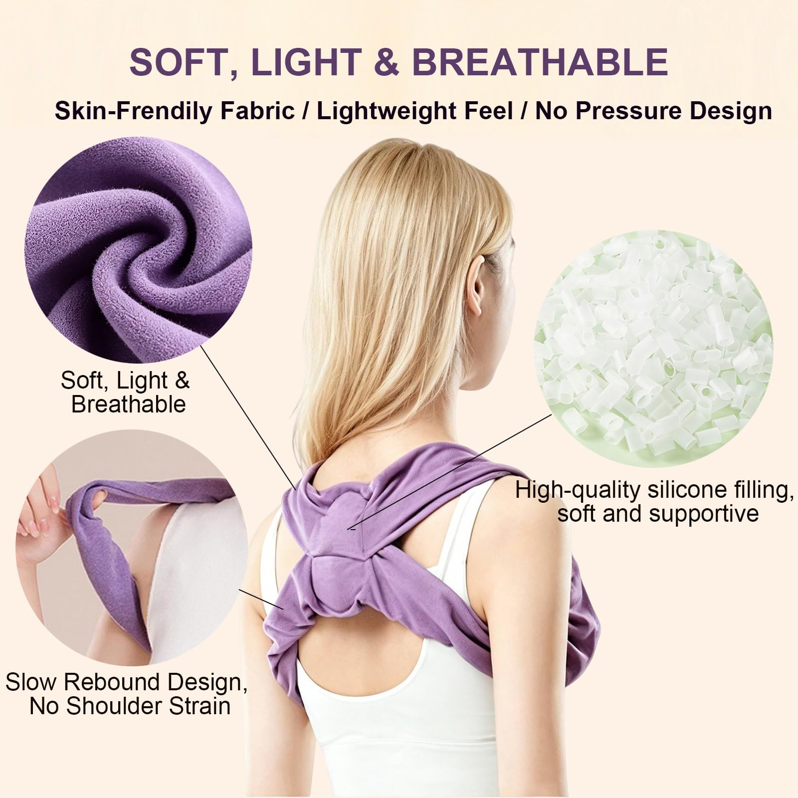 SOMIVOT Posture Corrector for Sleeping – Upper Back and Shoulder Large