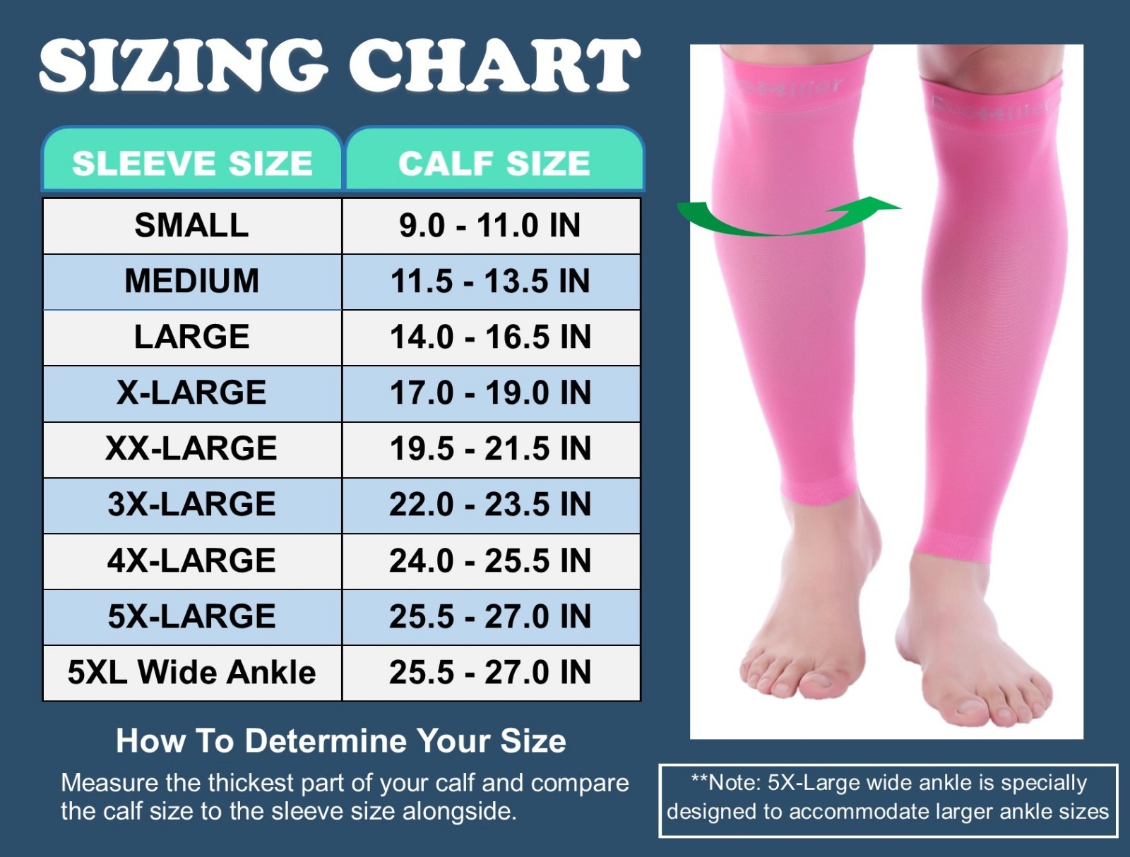 Doc Miller Calf Compression Sleeve 1 Pair 20-30mmHg Recovery Varicose Veins PINK