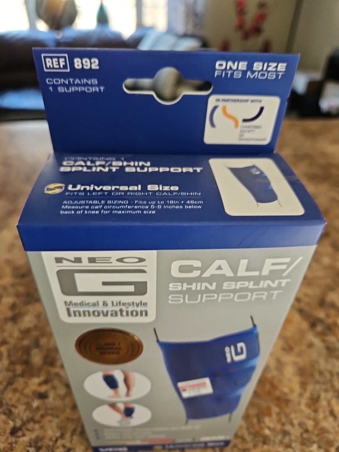 Calf Shin Splint Support Adjustable Compression One Size Fits Most Left Or Right