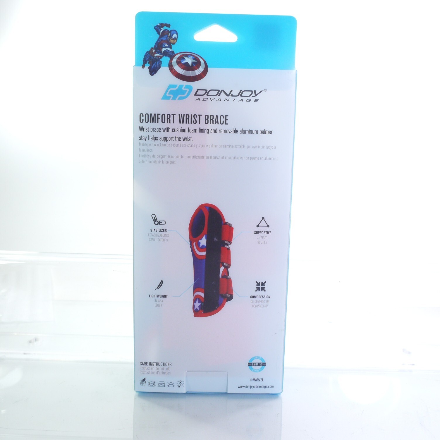 2 MARVEL AVENGERS DONJOY ADVANTAGE COMFORT WRIST BRACE YOUTH Left hand MODERATE