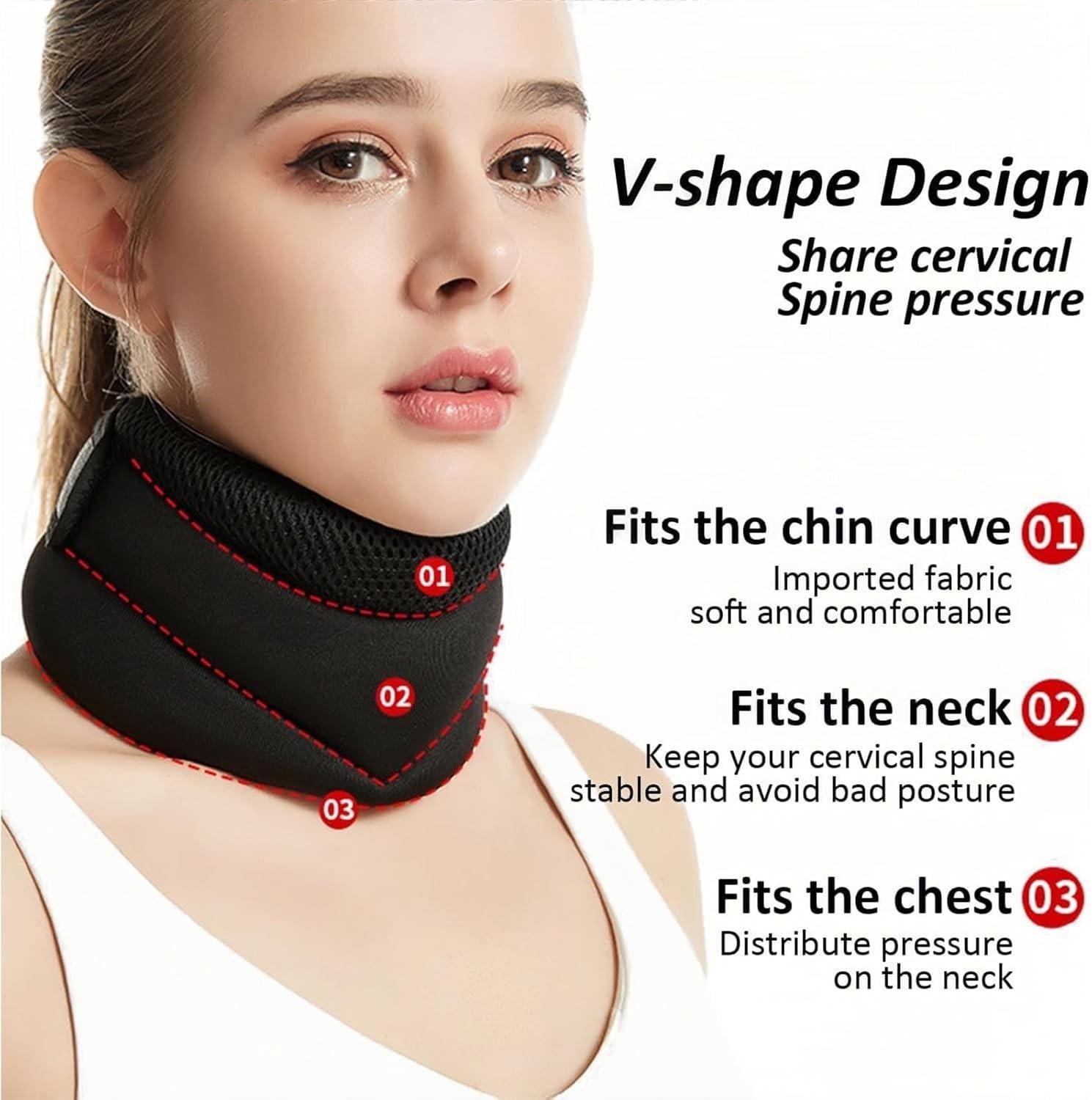 Vitavix Neck Support Pillow for Ergonomic Snoring Relief, Adjustable Cervical Al