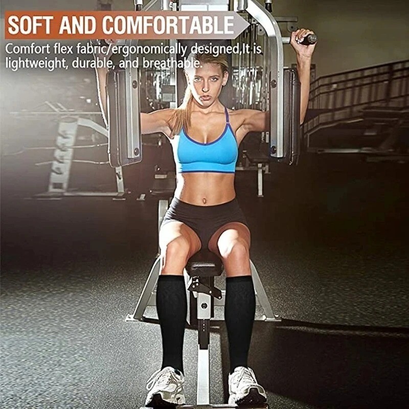 20-30 mmHg Compression Socks Knee High Graduated Support Men Women S-XXL