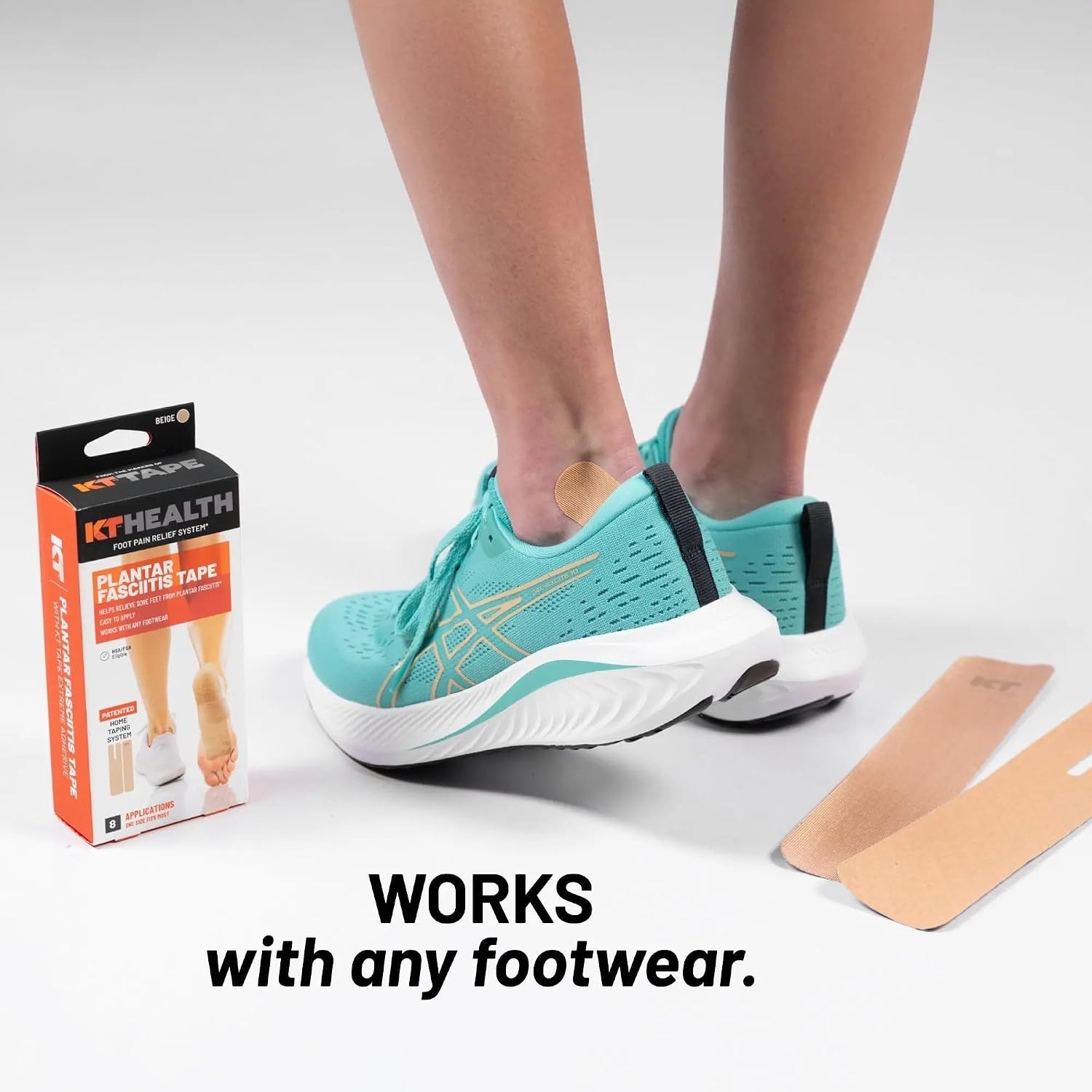 Plantar Fasciitis Tape, Foot Soreness Relief System, 8 Applications