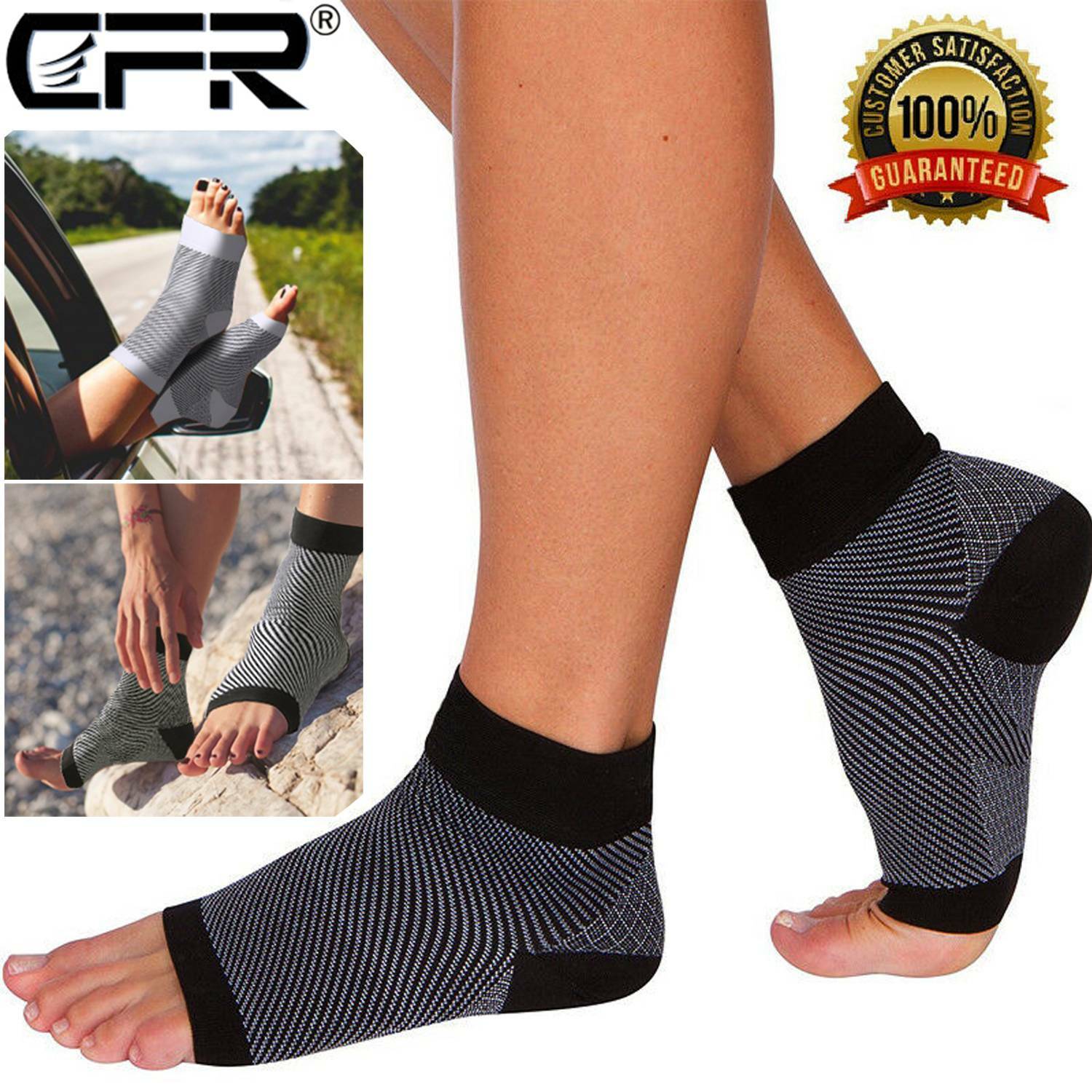 Varicose Veins Compression Socks Ankle Brace Support Foot Pain Relief Tennis