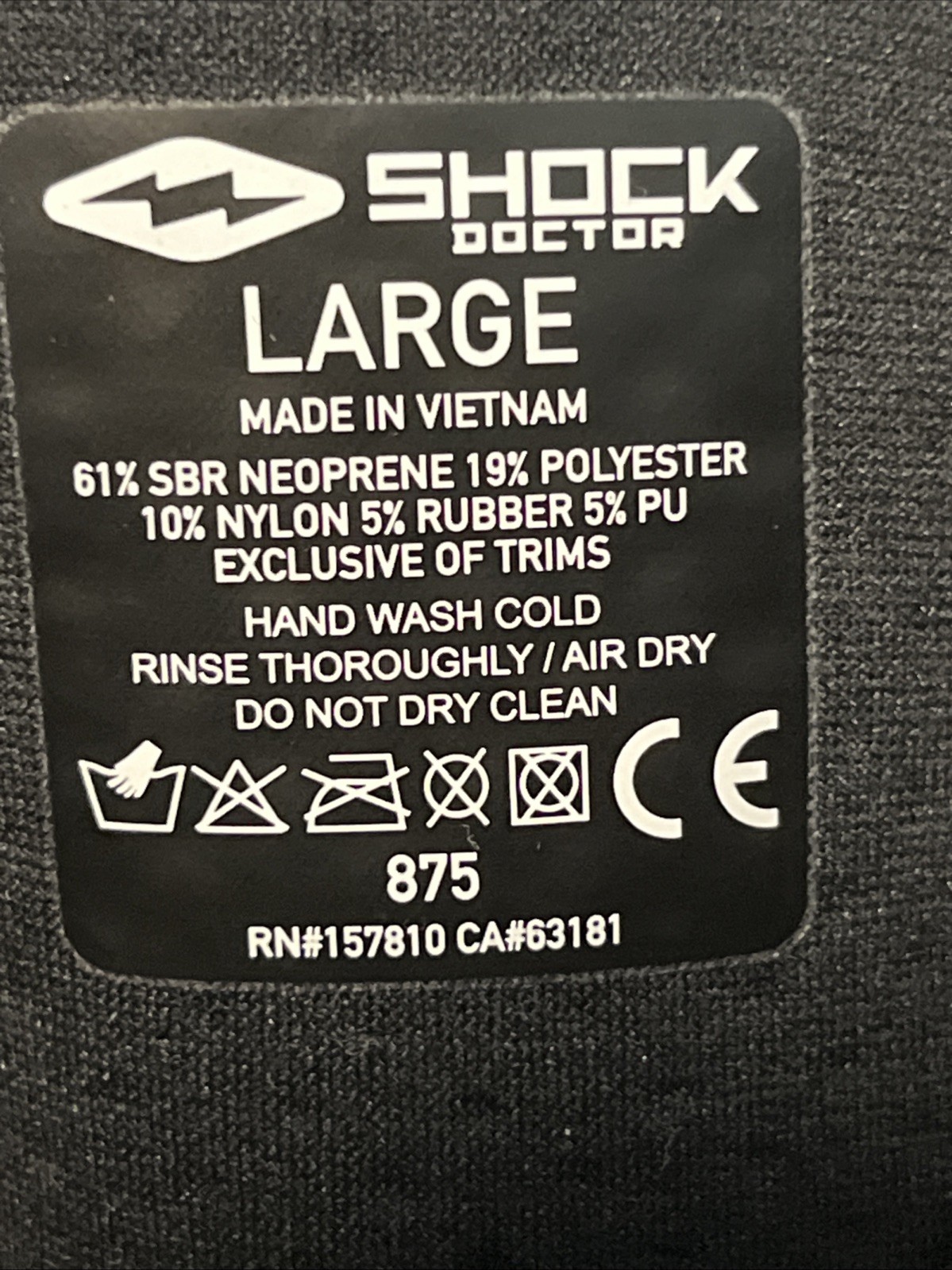Shock Doctor 875 Ultra Knee Support w/Bilateral Hinges Size Large Black
