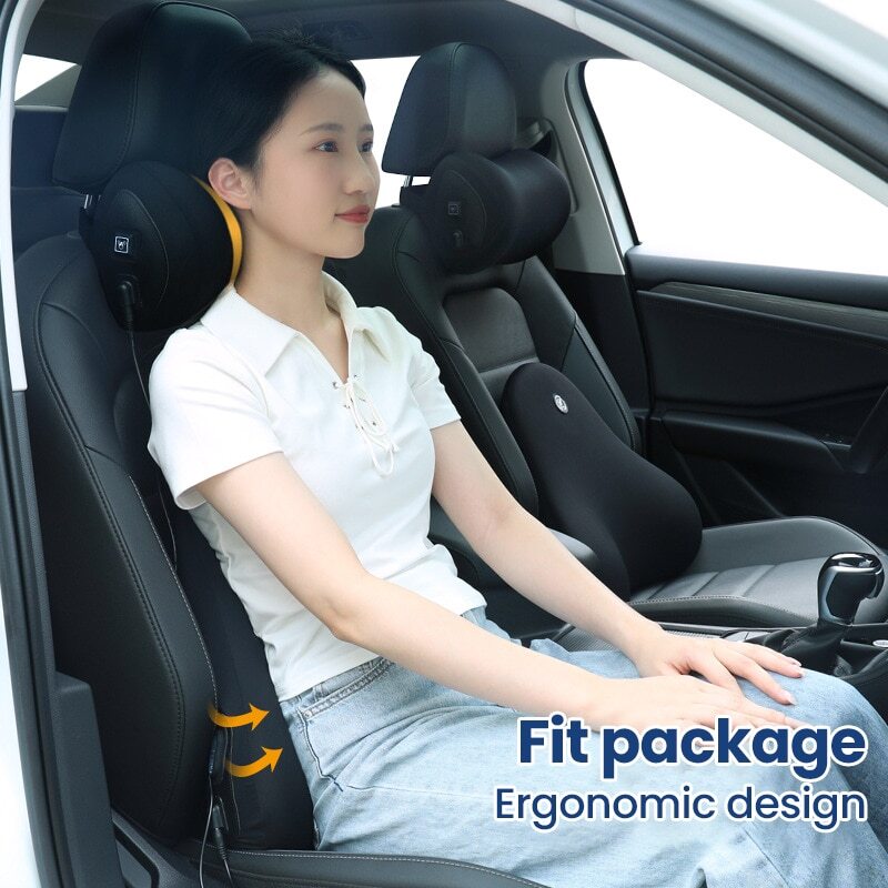 Car Massage Neck Pillow Lumbar Support Cushion Neck Head Waist Back Cushion