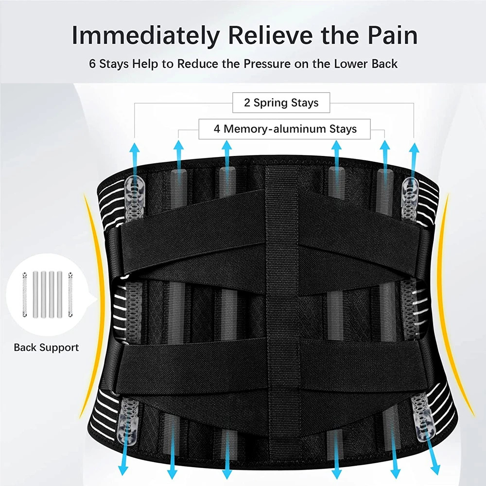 Adjustable Lower Back Brace Lumbar Support Waist Belt for Men & Women