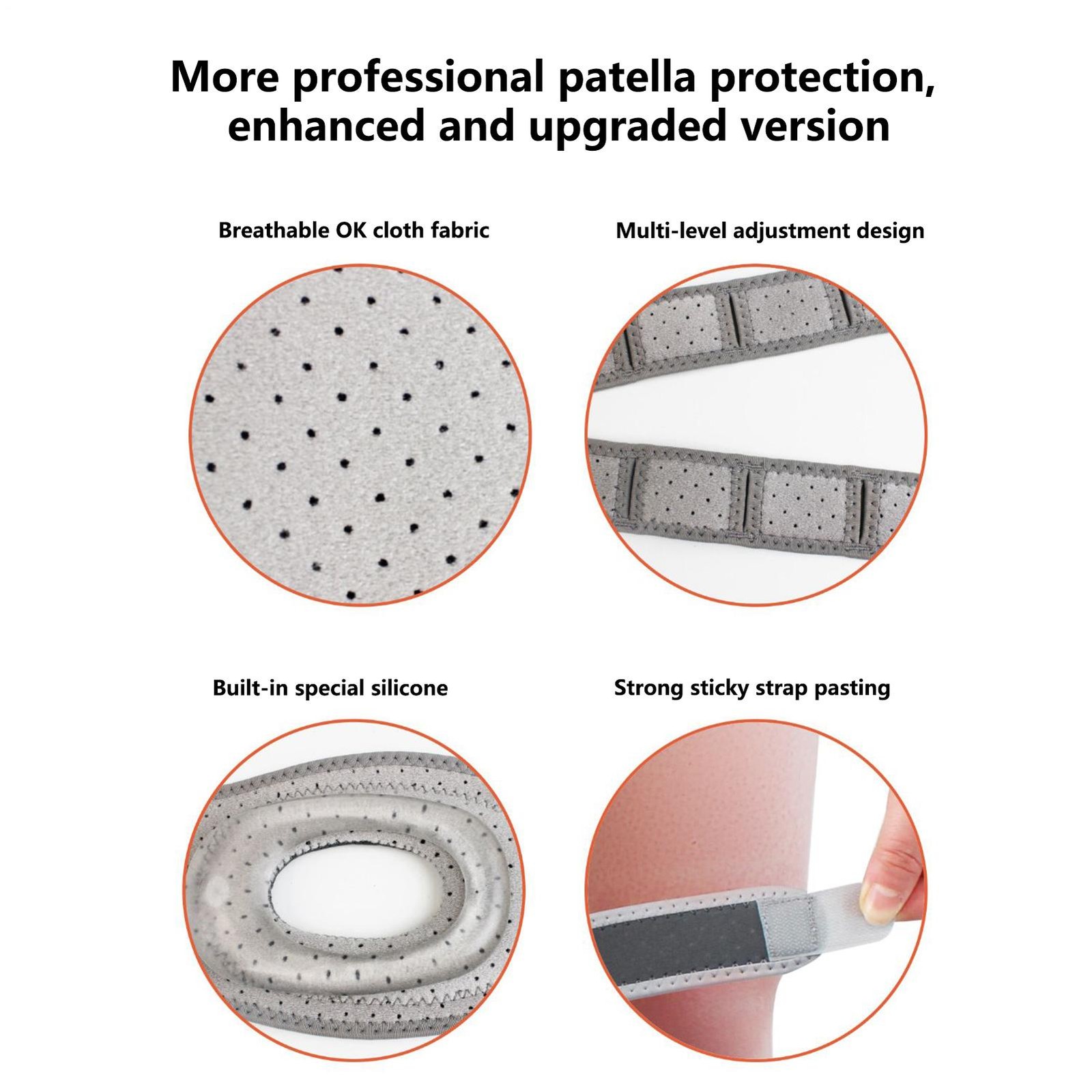 Adjustable Patella Knee Brace Patella Protector Sports Knee Brace Tennis Ball