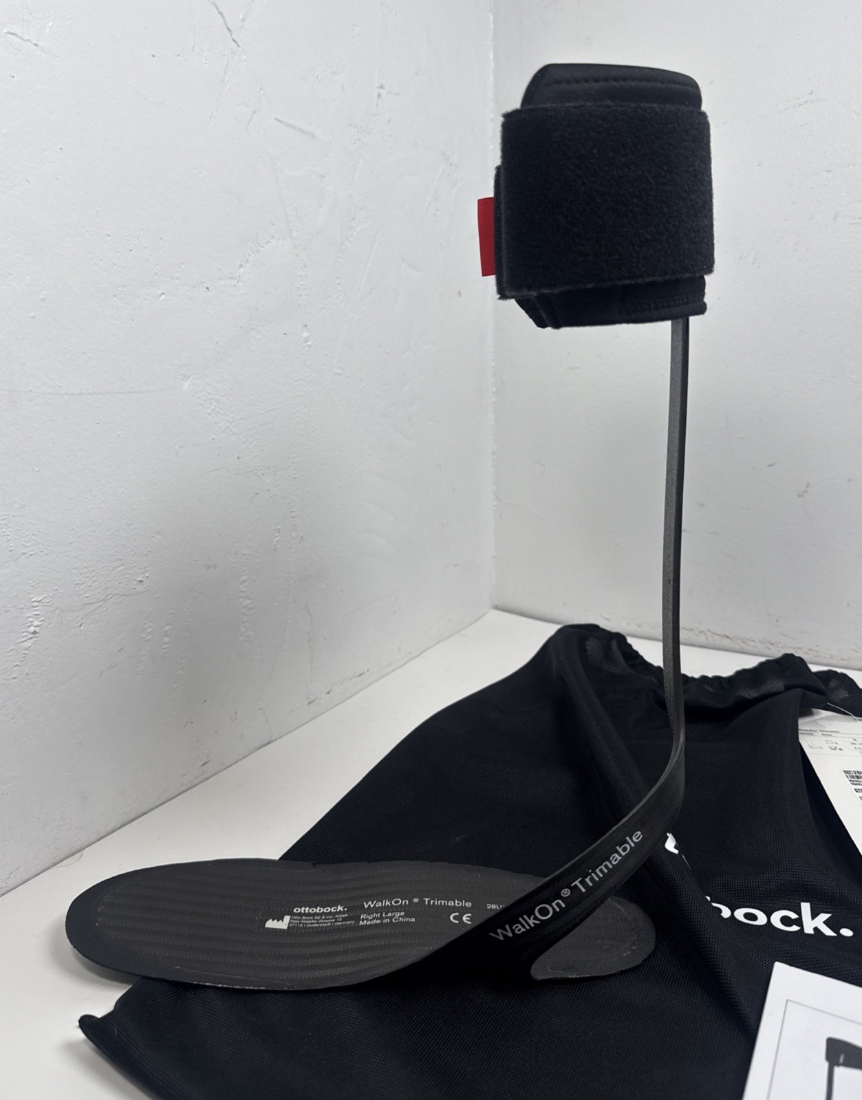 Ottobock WalkOn Trimmable AFO Drop Foot Brace Right Large 28U23 R42-45 Carbon