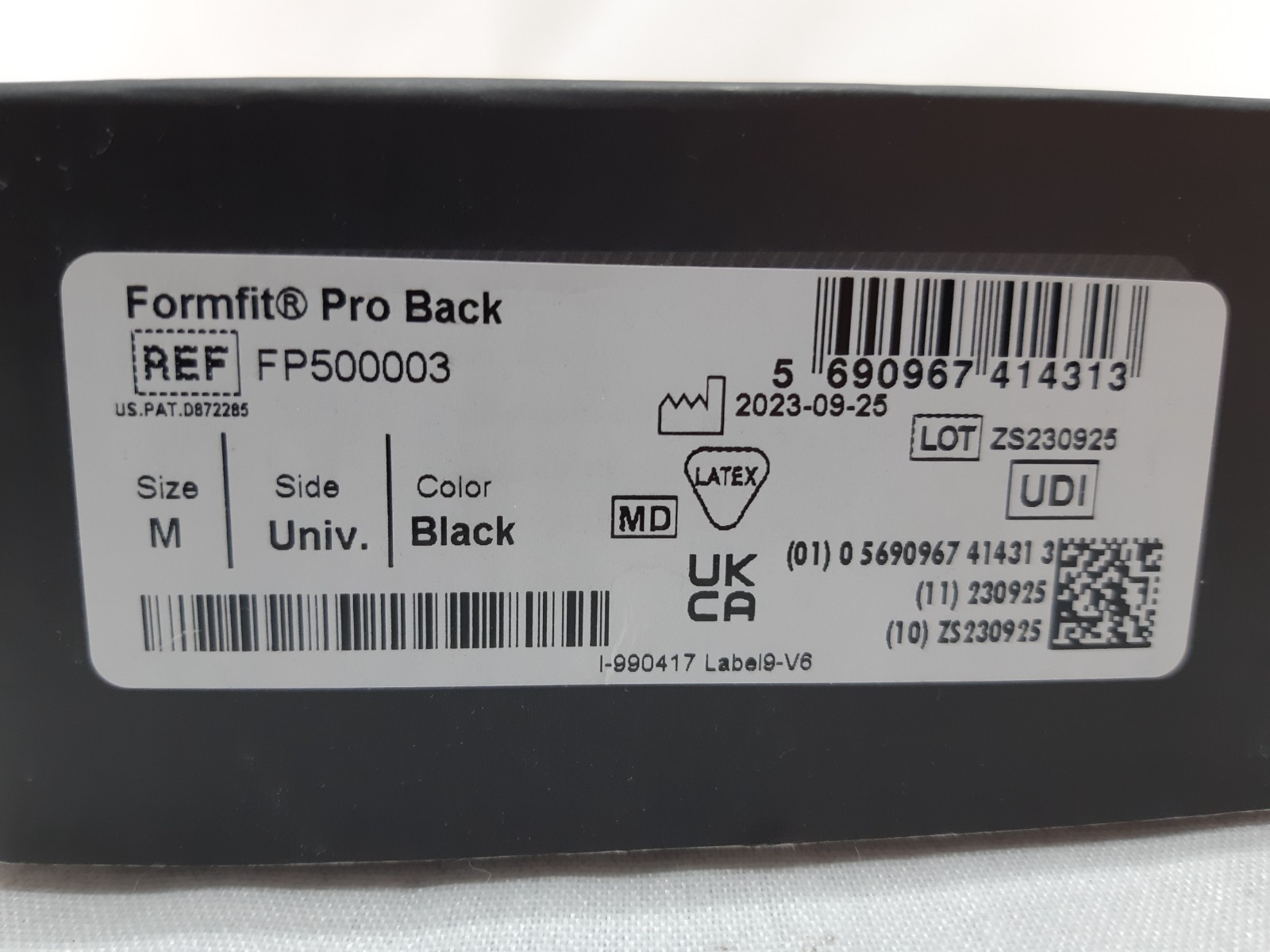 OSSUR FORMFIT PRO BACK BACK SUPPORT BRACE MEDIUM – NEW (A)