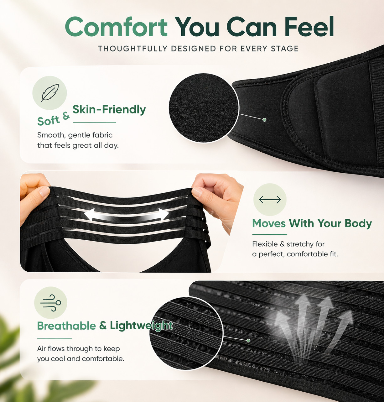 2 Pack Maternity Belly Band Support Pregnancy Back Brace Postpartum Wrap Bundle