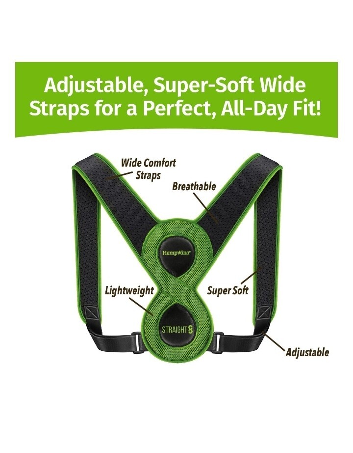 Hempvana Straight8 Fully Adjustable Lightweight Posture Corrector