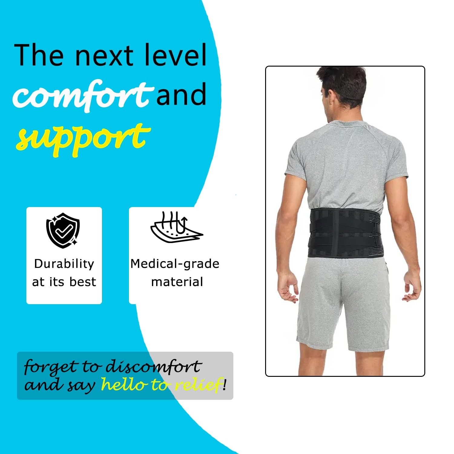 Back Brace for Lower Back Pain Relief Women & Man From Sciatica, Herniated Di