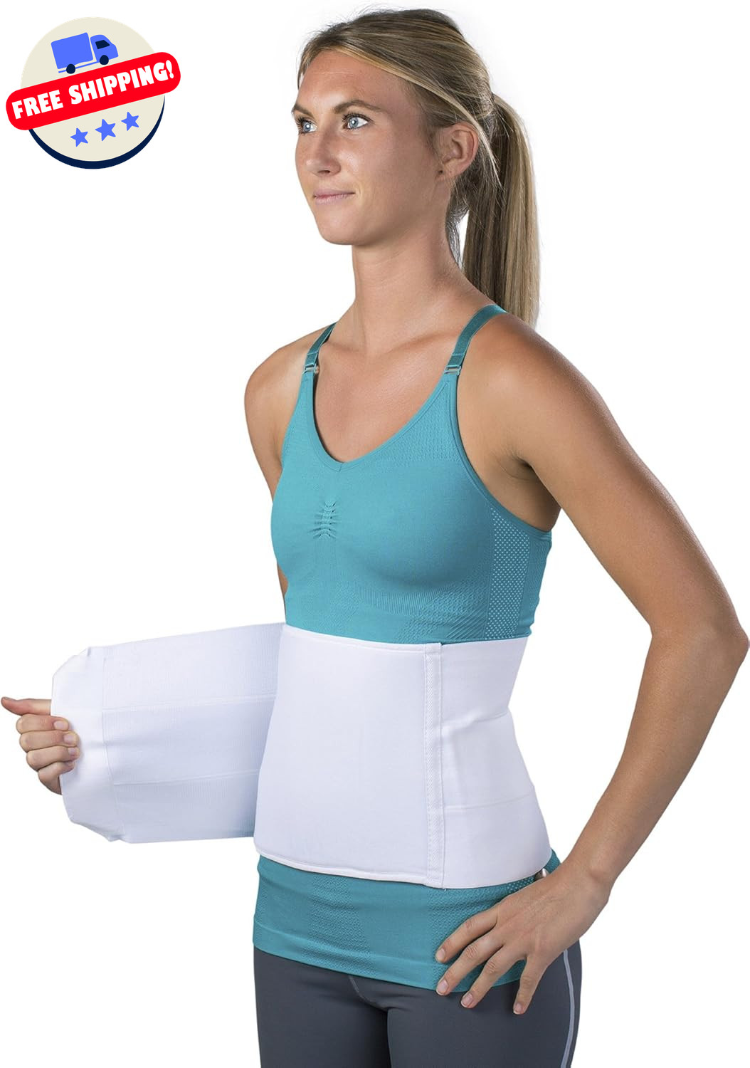 Panel Elastic Abdominal Binder – 9″ 3-Panel – X-Large – Premium – XL