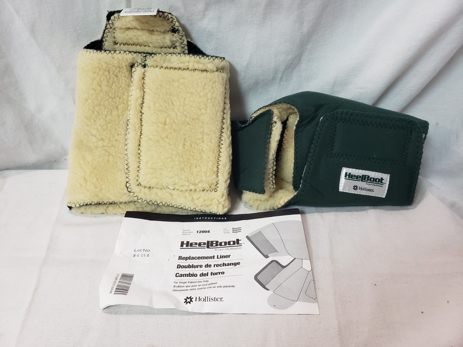 Heelbo Orthotic Boot Liner, Fits 12 to 16 in, Dark Green, Size Regular