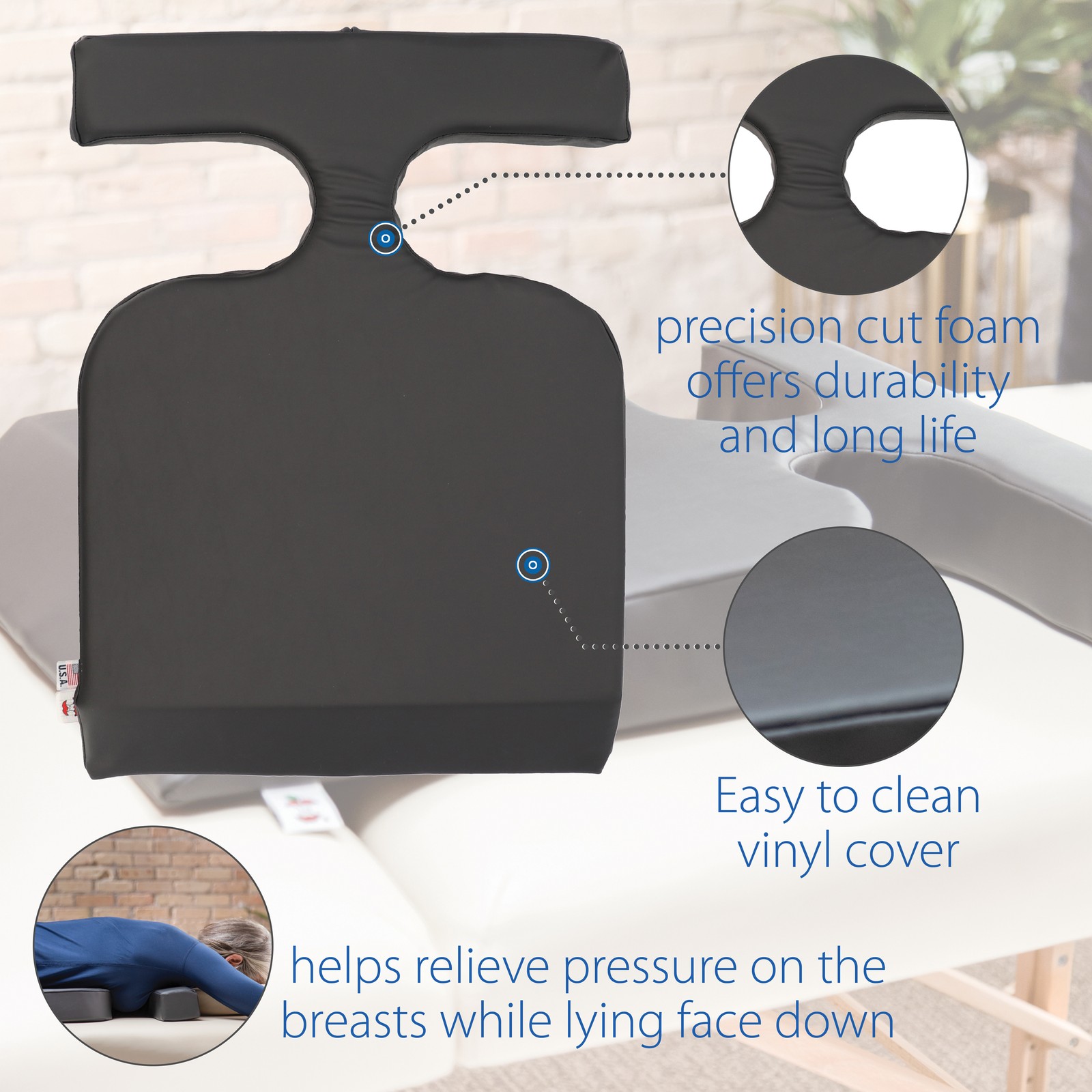 Core Products Breast Comfort Cushion Positioning Massage Bolster Easy To Clean
