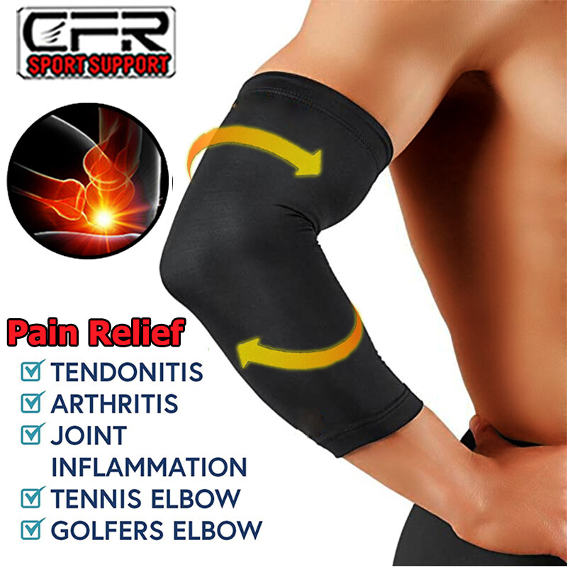 Compression Elbow Support Brace Arm Sleeve Joint Pain Relief Arthritis Fitness