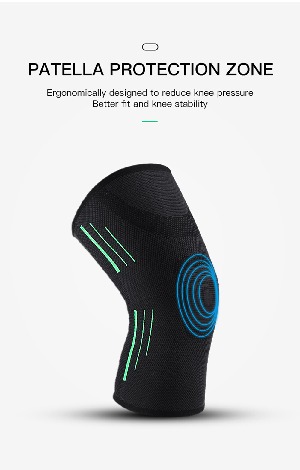 Compression Support Sleeve Sports Knee Braces for Knee Pain Elastic Knee Pads US