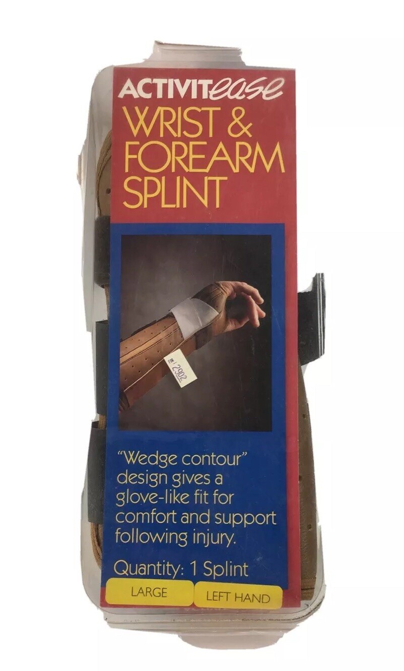 Wrist and Forearm Splint Support Large Left Hand Wedge Contour DeRoyal New