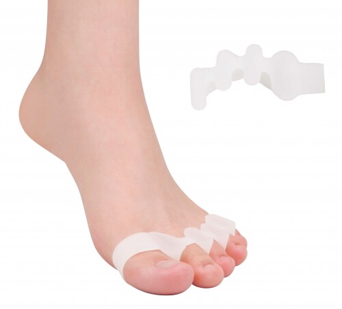 AT Surgical Five Gel Yoga Toe Separators for Instant Foot Pain Relief, One Pair