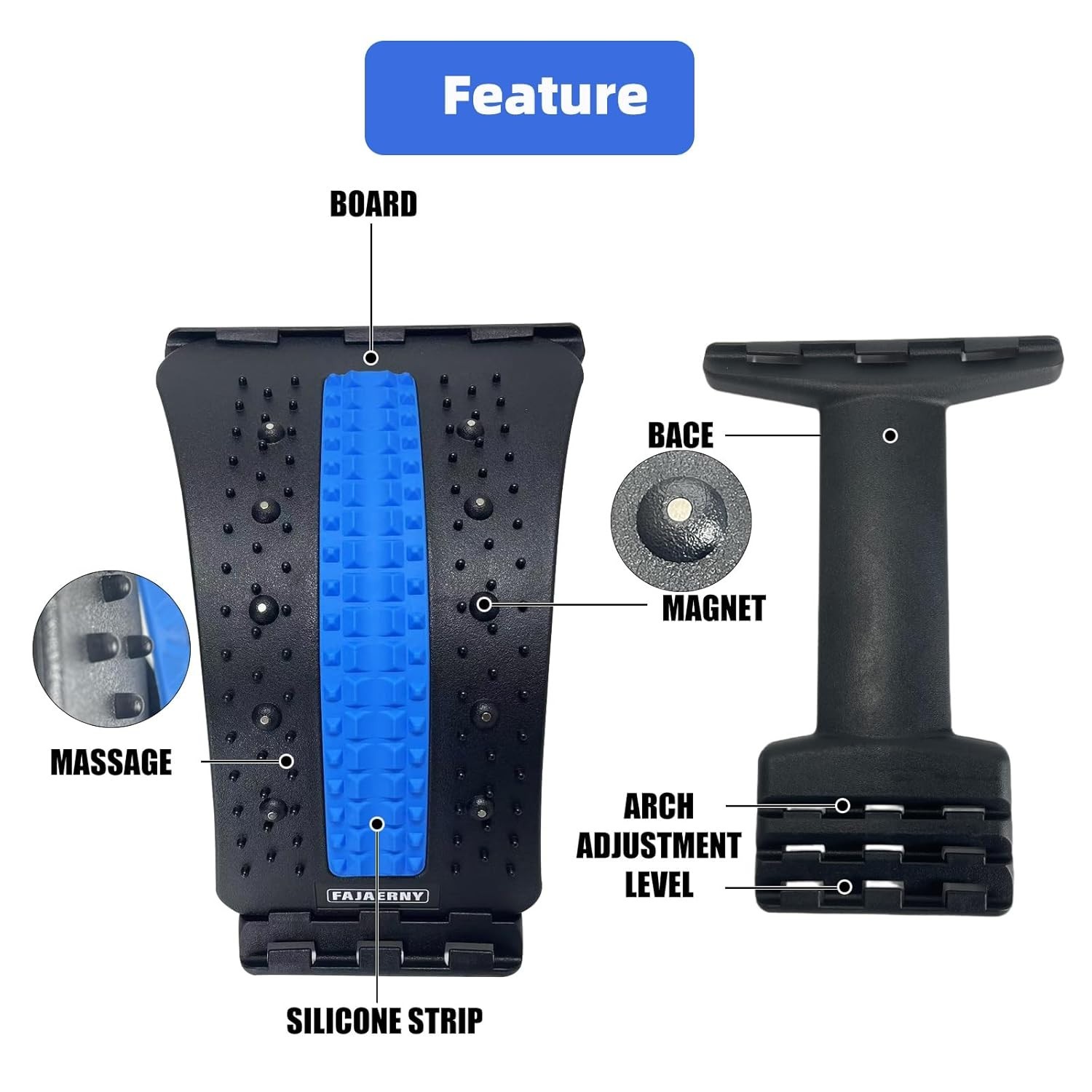 3-Level Adjustable Back Stretcher for Lower Back Pain Relief, Lumbar Back Cra…
