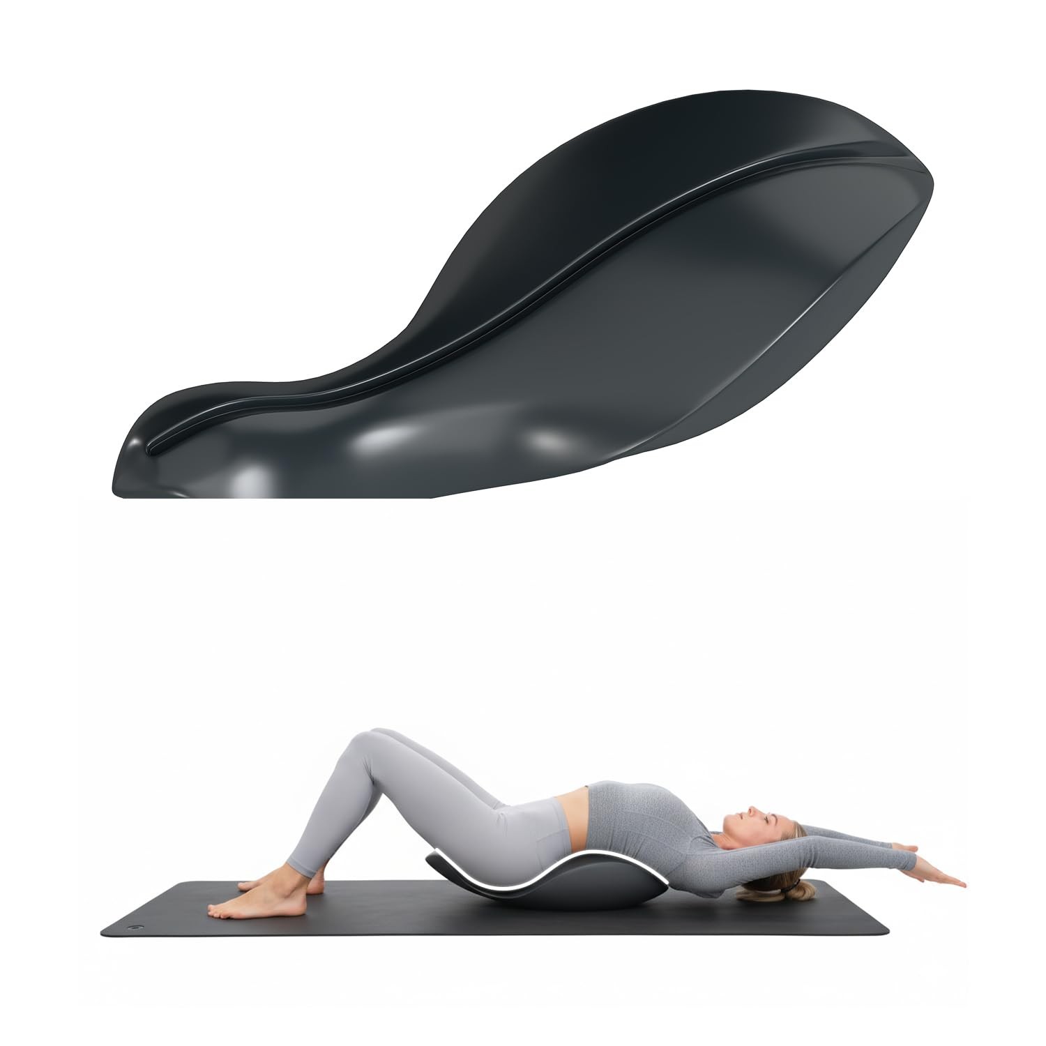 lukar Spine Corrector Pilates,Dolphin-Shaped OoV Pilates Equipment for Home Stud