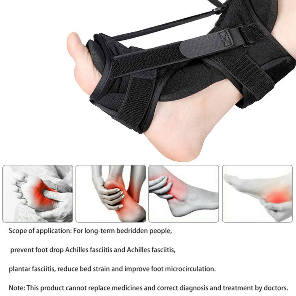Plantar Fasciitis Night Splint Adjustable Ankle Brace Foot Drop Orthotic Brace
