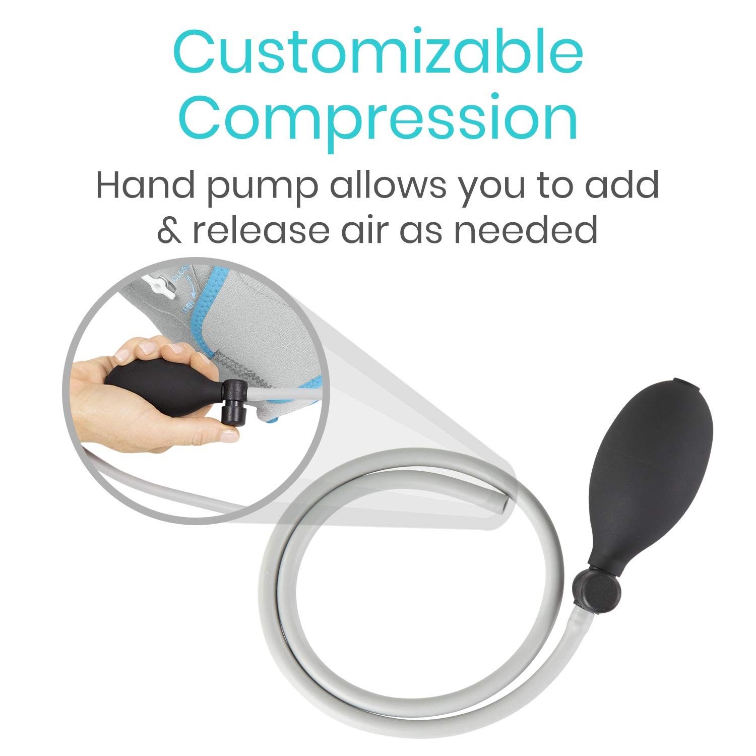 Vive Compression Ankle Ice Pack Wrap for Foot Pain 1 Count (Pack of 1), Grey