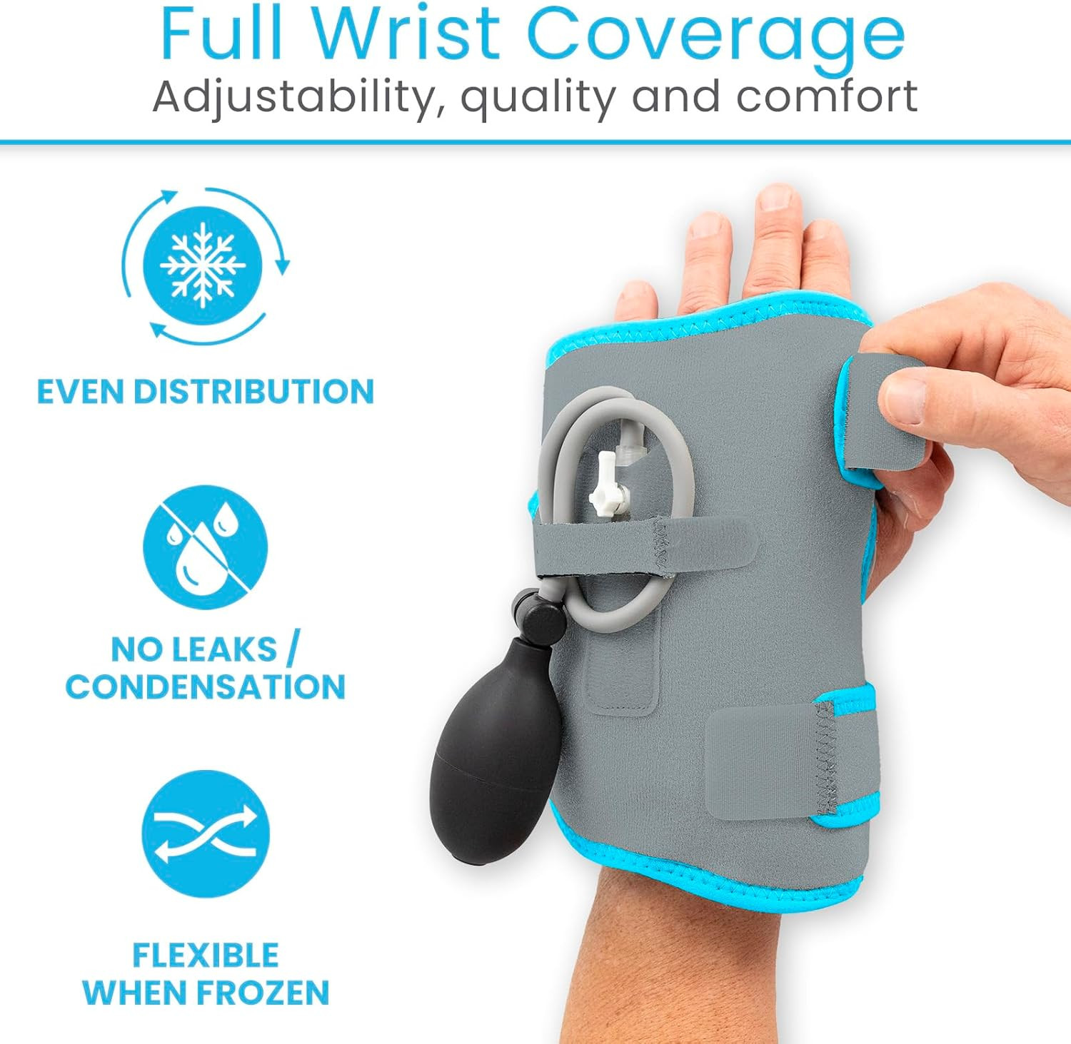 Wrist Ice Pack Wrap with Compression for Carpal Tunnel Relief – Hand Brace with